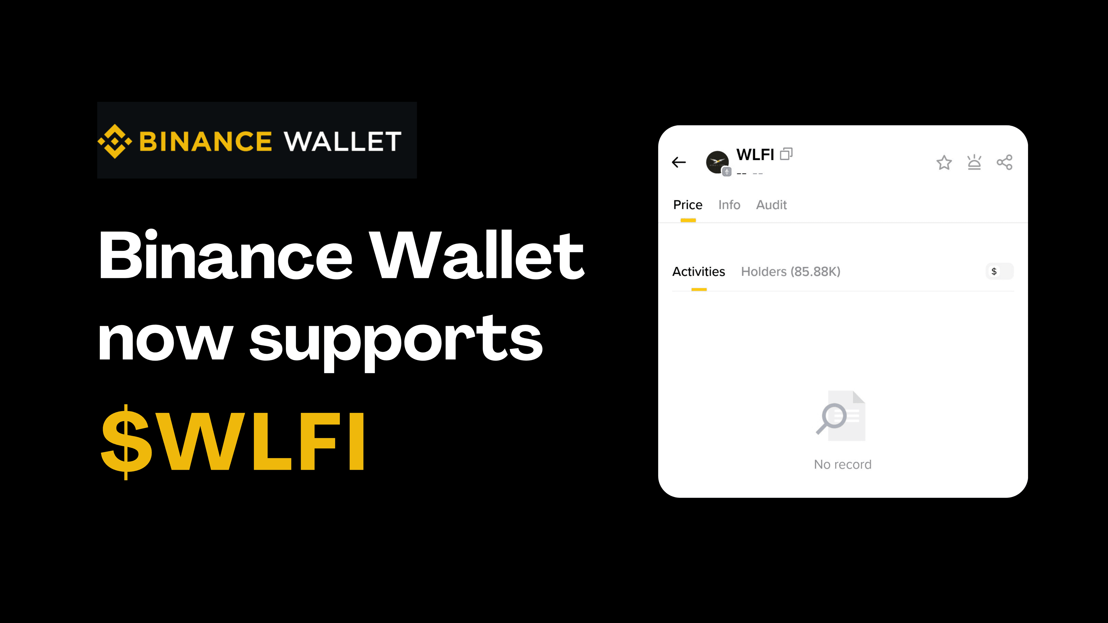 Binance Wallet Now Supports WLFI Token